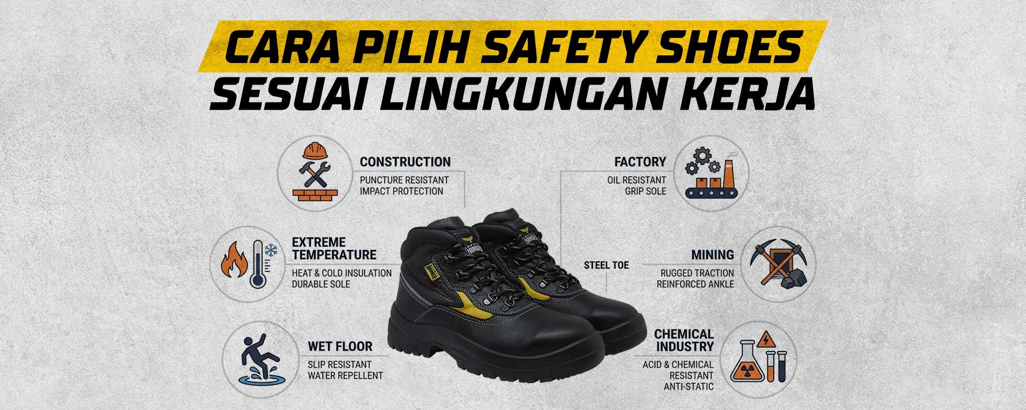Cara Pilih Safety Shoes Sesuai Lingkungan Kerja 